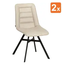 HC Stoelen | NIELS | Polyester/Metaal | Toffee | Zwarte Poten | Indoor | 2 Stuks | 480x640x890(h)mm 