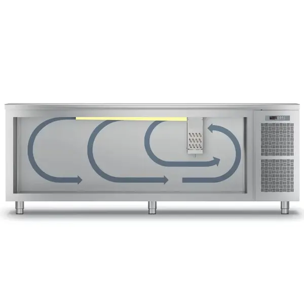 Koelwerkbank | MASTER | Energiezuinig | 110L | 1 Deur (1/1 GN) | -2°C/+8°C | Geforceerd | WiFi + App | Achteropstand | 820x700x900(h)mm