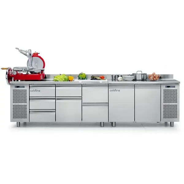 Koelwerkbank | MASTER | Energiezuinig | 110L | 1 Deur (1/1 GN) | -2°C/+8°C | Geforceerd | WiFi + App | Achteropstand | 820x700x900(h)mm