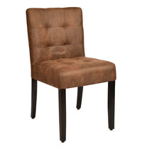HC Stoel | DEX | Microvezel/Hout | Brown | Wengé Poten | Indoor | 480x480x880(h)mm 