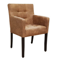HC Stoel | DEX | Microvezel/Hout | Cognac | Wengé Poten | Indoor | 530x500x880(h)mm 