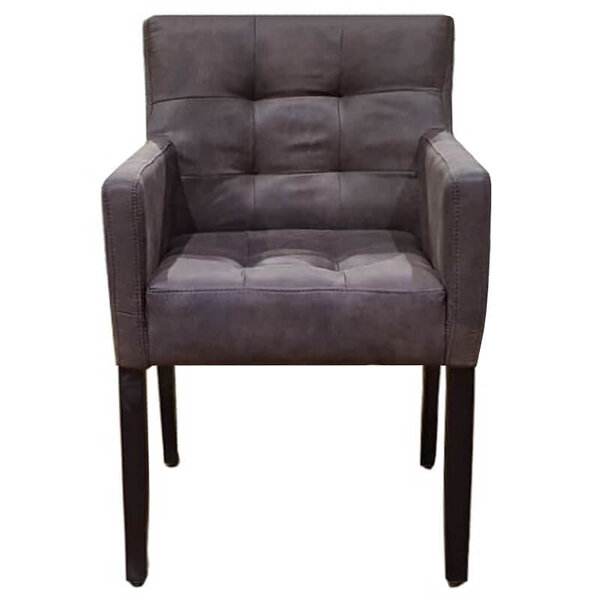 Stoel | DEX | Microvezel/Hout | Brown | Wengé Poten | Indoor | 530x500x880(h)mm