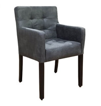 HC Stoel | DEX | Microvezel/Hout | Anthracite | Wengé Poten | Indoor | 530x500x880(h)mm 