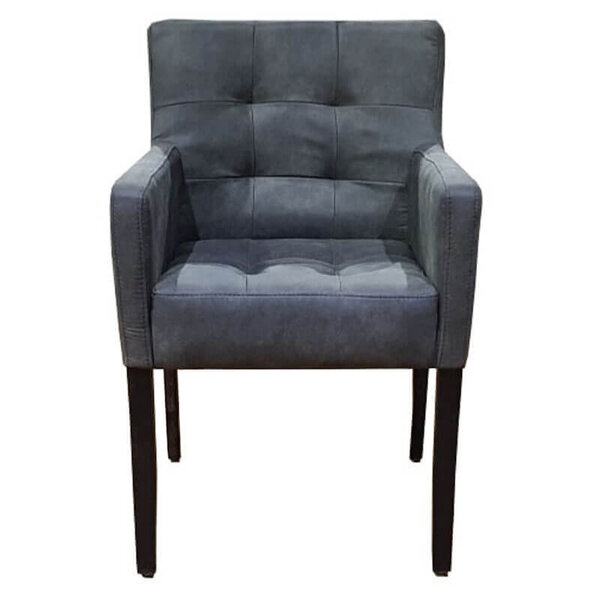 Stoel | DEX | Microvezel/Hout | Anthracite | Wengé Poten | Indoor | 530x500x880(h)mm