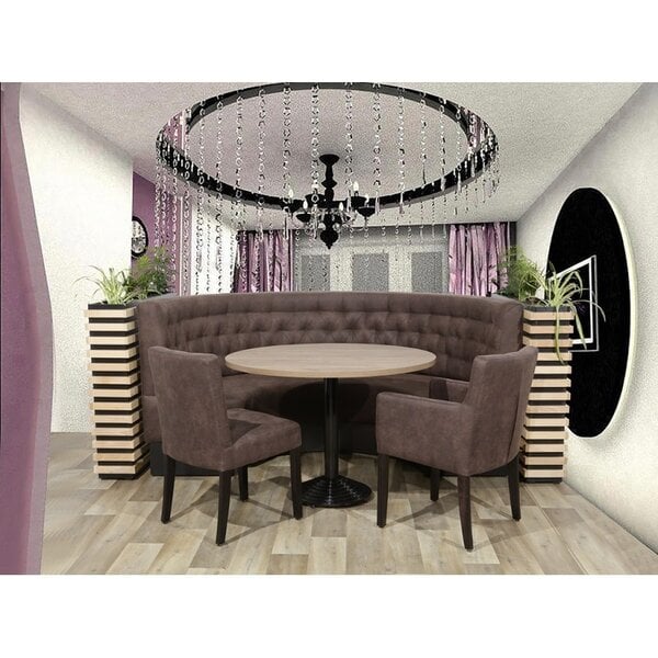 Stoel | DEX | Microvezel/Hout | Cognac | Wengé Poten | Indoor | 530x500x880(h)mm