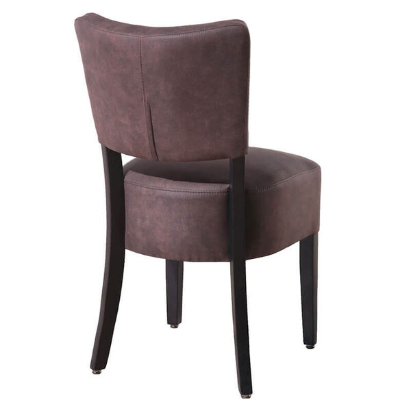 Stoel | TARA | Microvezel/Hout | Anthracite | Wengé Frame | Indoor | 430x560x830(h)mm