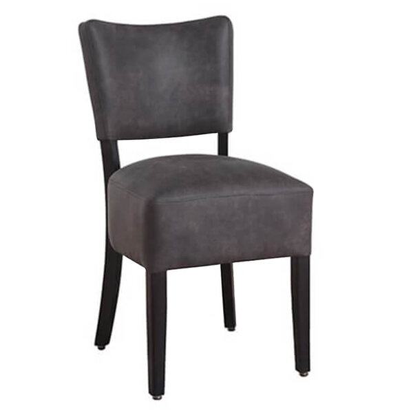 Stoel | TARA | Microvezel/Hout | Anthracite | Wengé Frame | Indoor | 430x560x830(h)mm