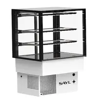 SAYL Drop-In Koelvitrine | INTEGRA | Zwart | +2°C/+6°C | Geforceerd | 3 Niveaus | Touchscreen | 600x600x515/855(h)mm 