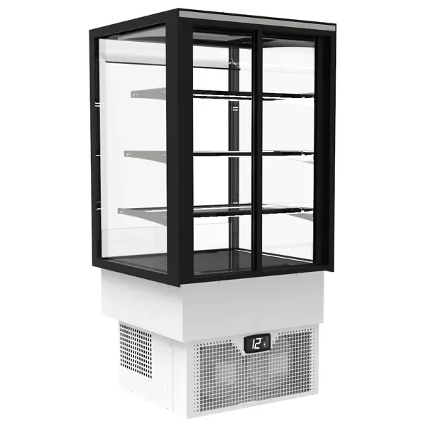 Drop-In Koelvitrine | INTEGRA | Zwart | +2°C/+6°C | Geforceerd | 4 Niveaus | Touchscreen | 600x600x815/1155(h)mm