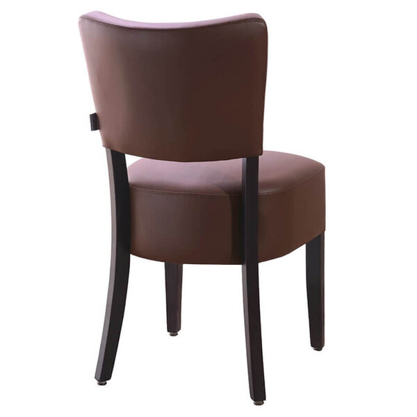 Stoel | MEGAN | Kunstleer/Hout | Brown | Wengé Frame | Indoor | 430x560x830(h)mm