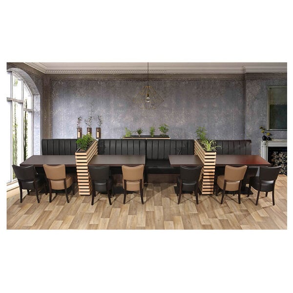 Stoel | TARA | Kunstleer/Hout | Taupe | Wengé Frame | Indoor | 430x560x830(h)mm