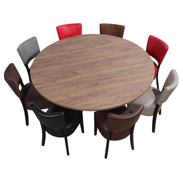 Stoel | TARA | Kunstleer/Hout | Brown | Wengé Frame | Indoor | 430x560x830(h)mm