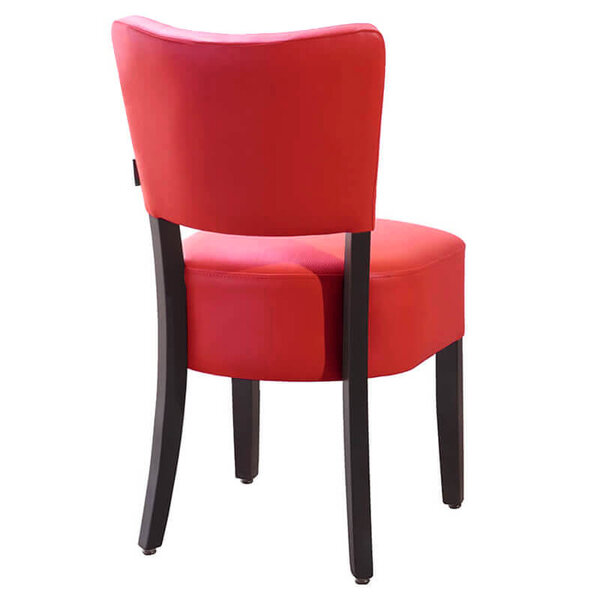Stoel | TARA | Kunstleer/Hout | Red | Wengé Frame | Indoor | 430x560x830(h)mm