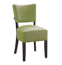 HC Stoel | TARA | Kunstleer/Hout | Green | Wengé Frame | Indoor | 430x560x830(h)mm 