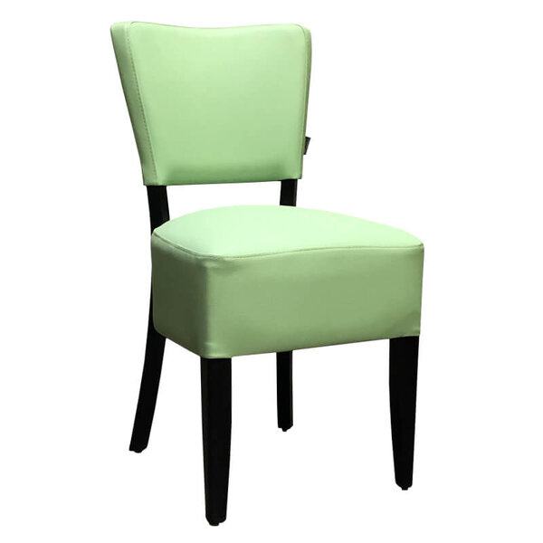 Stoel | TARA | Kunstleer/Hout | Mint Green | Wengé Frame | Indoor | 430x560x830(h)mm