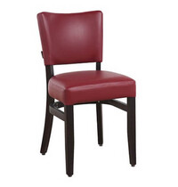 HC Stoel | TARA | Kunstleer/Hout | Bordeaux | Wengé Frame | Indoor | 430x560x830(h)mm 