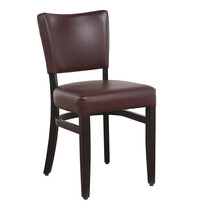 HC Stoel | TARA | Kunstleer/Hout | Brown | Wengé Frame | Indoor | 430x560x830(h)mm 