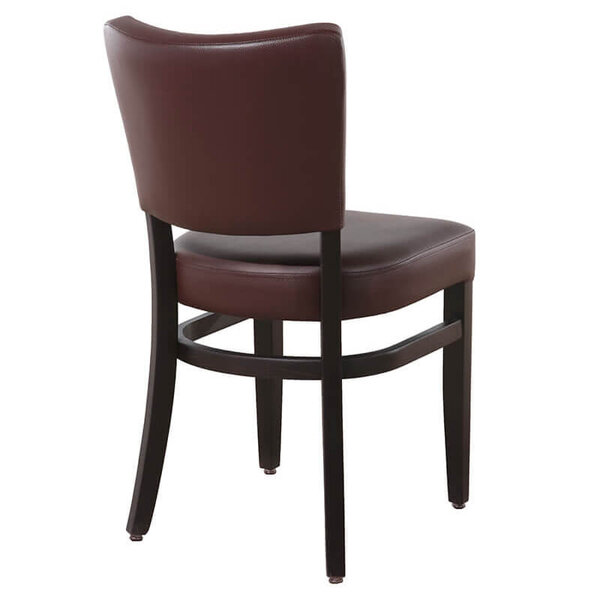 Stoel | TARA | Kunstleer/Hout | Brown | Wengé Frame | Indoor | 430x560x830(h)mm