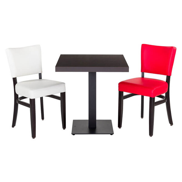 Stoel | TARA | Kunstleer/Hout | White | Wengé Frame | Indoor | 430x560x830(h)mm