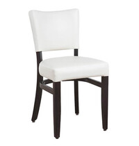 HC Stoel | TARA | Kunstleer/Hout | White | Wengé Frame | Indoor | 430x560x830(h)mm 