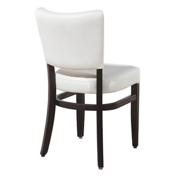 Stoel | TARA | Kunstleer/Hout | White | Wengé Frame | Indoor | 430x560x830(h)mm