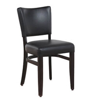 HC Stoel | TARA | Kunstleer/Hout | Black | Wengé Frame | Indoor | 430x560x830(h)mm 