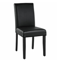 HC Stoel | MABEL | Kunstleer/Hout | Black | Wengé Poten | Indoor | 450x590x900(h)mm 