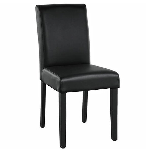 Stoel | MABEL | Kunstleer/Hout | Black | Wengé Poten | Indoor | 450x590x900(h)mm