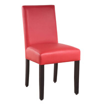 HC Stoel | MABEL | Kunstleer/Hout | Red | Wengé Poten | Indoor | 450x590x900(h)mm 