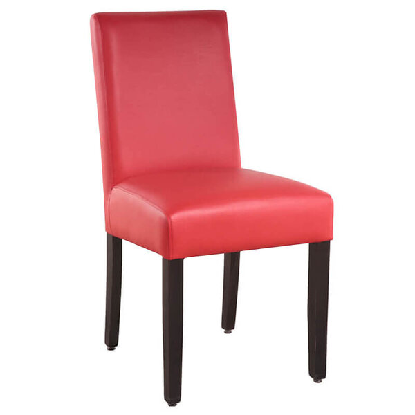 Stoel | MABEL | Kunstleer/Hout | Red | Wengé Poten | Indoor | 450x590x900(h)mm