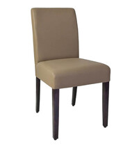 HC Stoel | MABEL | Kunstleer/Hout | Taupe | Wengé Poten | Indoor | 450x590x900(h)mm 