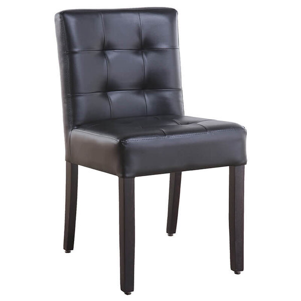 Stoel | DEX | Kunstleer/Hout | Black | Wengé Poten | Indoor | 480x480x880(h)mm