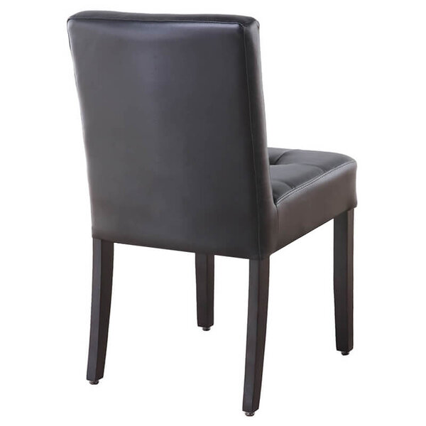 Stoel | DEX | Kunstleer/Hout | Black | Wengé Poten | Indoor | 480x480x880(h)mm