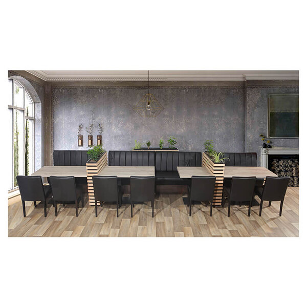 Stoel | DEX | Kunstleer/Hout | Black | Wengé Poten | Indoor | 480x480x880(h)mm