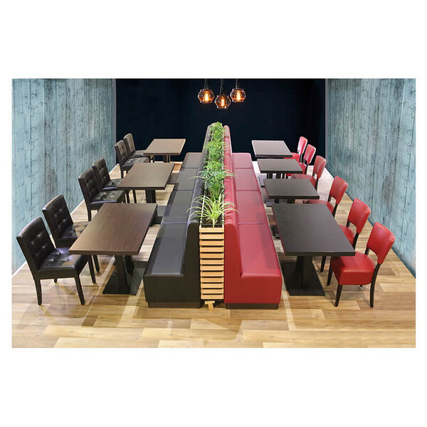 Stoel | DEX | Kunstleer/Hout | Black | Wengé Poten | Indoor | 480x480x880(h)mm