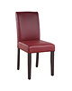 HC Stoel | BASIC | Kunstleer/Hout | Bordeaux | Wengé Poten | Indoor | 430x570x920(h)mm 