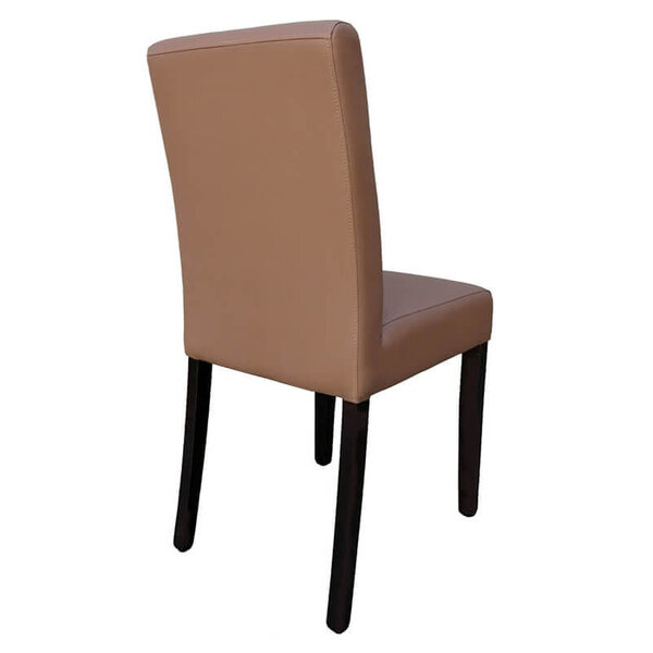 Stoel | BASIC | Kunstleer/Hout |  Taupe | Zwarte Poten | Indoor | 430x570x920(h)mm