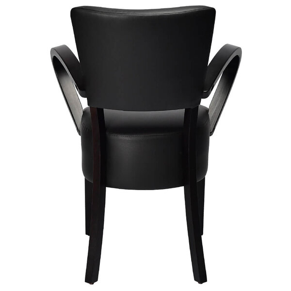 Stoel | TARA | Kunstleer/Hout | Dark Bordeaux | Wengé Frame | Indoor | 530x560x830(h)mm