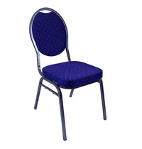 HC Banketstoel | STACKCHAIR | Stof/Metaal | Blue | Grijs Frame | Indoor | Stapelbaar | 400x470x900(h)mm 