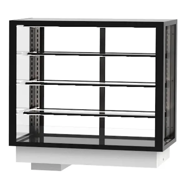 Drop-In Warmhoudvitrine | INTEGRA | Zwart | 60°C/70°C | Geventileerd | 4 Niveaus | Zelfbediening | 1.05kW (230V) | 1000x600x815/980(h)mm