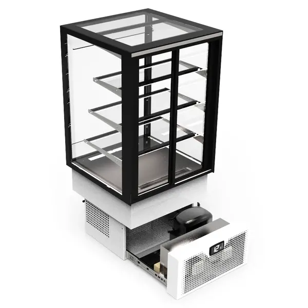 Drop-In Koelvitrine | INTEGRA | Zwart | +2°C/+6°C | Geforceerd | 3 Niveaus | Touchscreen | 1200x600x515/855(h)mm