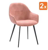HC Stoelen | TERA |  Fluweel/Metaal | Blossom |  Zwarte Poten | Indoor | 2 Stuks | 560x650x820(h)mm 