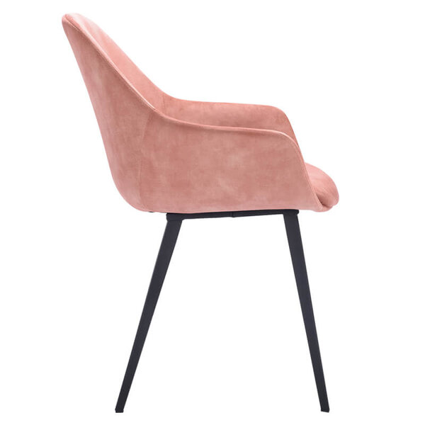 Stoelen | TERA |  Fluweel/Metaal | Blossom |  Zwarte Poten | Indoor | 2 Stuks | 560x650x820(h)mm