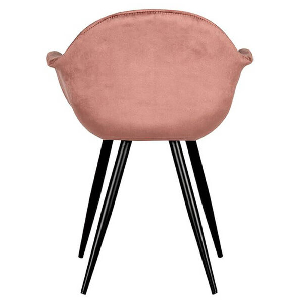 Stoelen | FIONA |  Fluweel/Metaal | Old Pink |  Zwarte Poten | Indoor | 2 Stuks | 600x580x830(h)mm