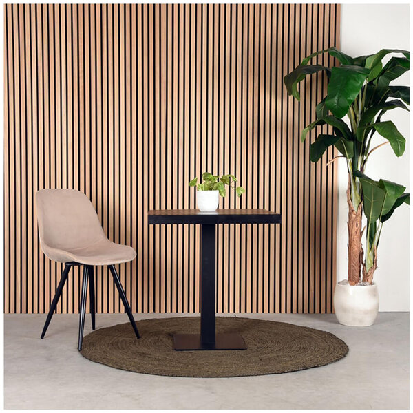 Stoelen | CARA |  Fluweel/Metaal | Sand |  Zwarte Poten | Indoor | 2 Stuks | 460x560x880(h)mm