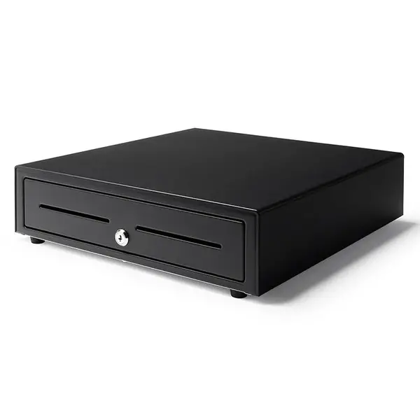 Kassalade | 415 Standaard+ | Zwart | 8 Muntvakken + 4 Biljetvakken | Elektrisch (24V) | 415x415x110(h)mm