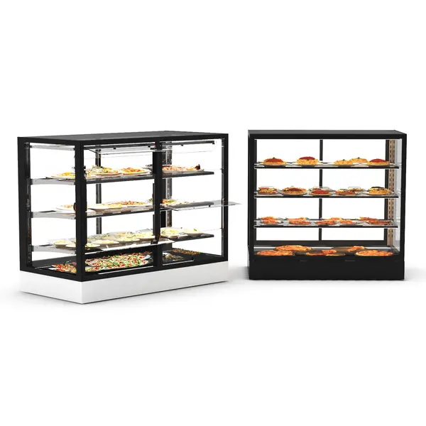 Warmhoudvitrine | INTEGRA | Zwart/Wit | 60°C/70°C | Geventileerd | 4 Niveaus | Zelfbediening | 1.05kW (230V) | Touchscreen | 1000x600x950(h)mm