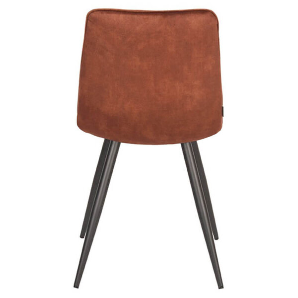Stoelen | JADI |  Fluweel/Metaal | Rust |  Zwarte Poten | Indoor | 2 Stuks | 450x560x850(h)mm