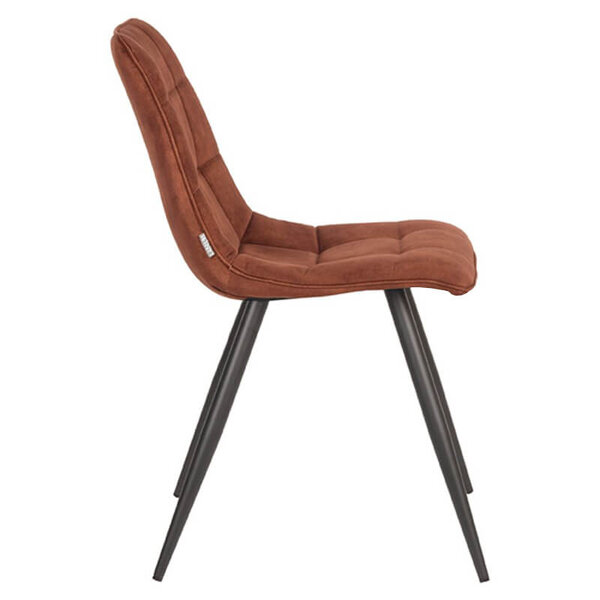 Stoelen | JADI |  Fluweel/Metaal | Rust |  Zwarte Poten | Indoor | 2 Stuks | 450x560x850(h)mm