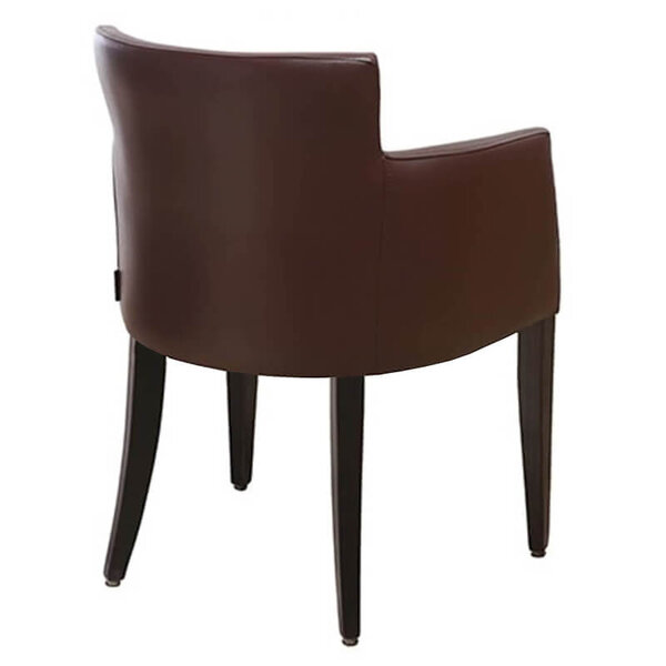 Stoel | OMEGA | Kunstleer/Hout | Brown | Wengé Poten | Indoor | 510x530x880(h)mm